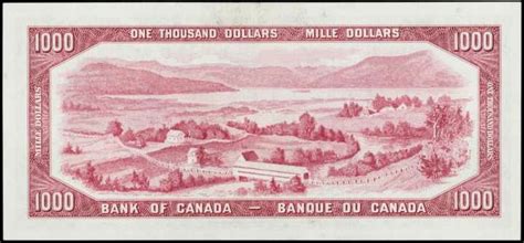 1954 1000 Canadian Dollar Bill Queen Elizabeth Iiworld Banknotes