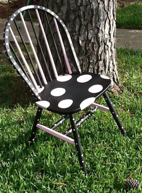 Upcycled Hand Painted Polka Dot Chair 60 Sold Refurbished Furniture