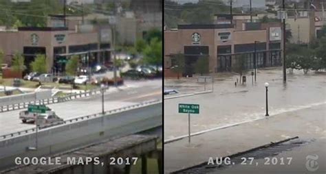 Terrible Side By Side Comparison Of Houston Before And After Hurricane Harvey
