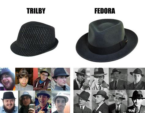 Lets Get Something Straight Trilby Vs Fedora Note It Is Possible To