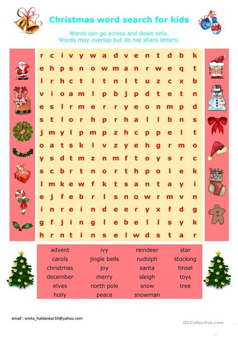 Christmas Word Search Worksheet Free Esl Printable Worksheets Made By