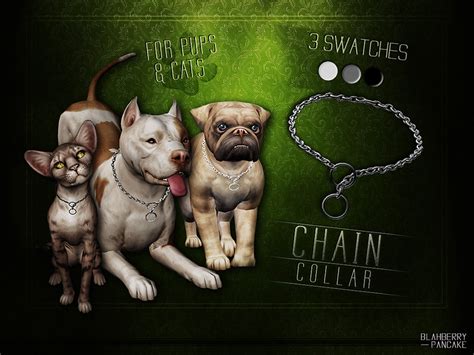 The Sims Resource Chain Collars For Cats And Dogs