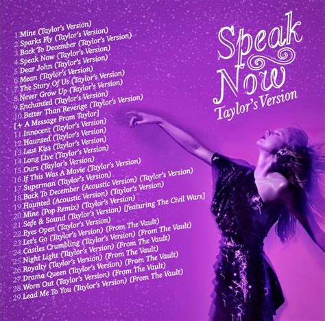 Heres A Speak Now Taylors Version Album Cover And Tracklist Mockup