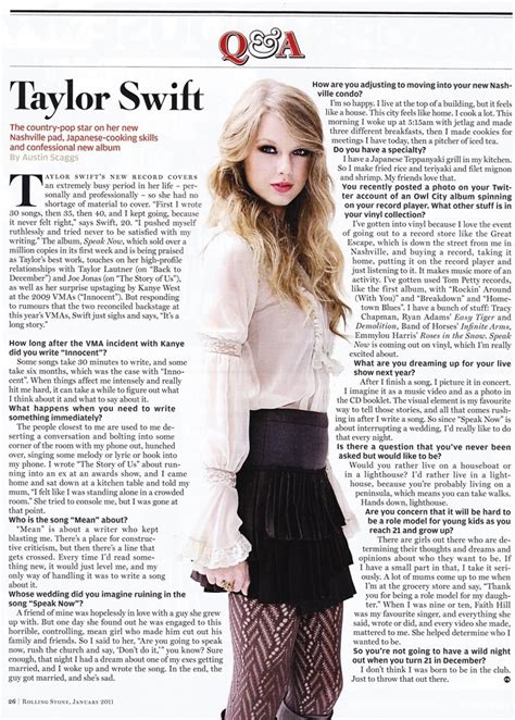 Taylor In Rolling Stone Australia Magazine Scans Taylor Swift Photo