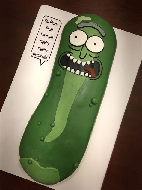 We're the only friends we've got, morty! Rick and Morty, Pickle Rick cake. This is my chocolate ...