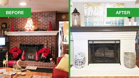 Brick Fireplace Before And After
