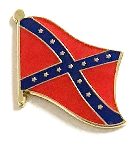 confederate single crossed double wavy flag lapel pins confederate cheap high quality