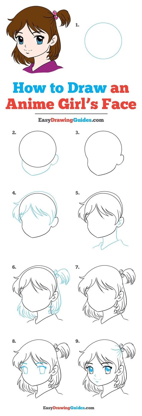 How To Draw A Anime Girl Step By Step For Beginners Easy