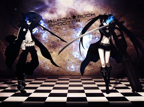 Black Hair Black Rock Shooter Blue Eyes Kuroi Mato Sword Weapon