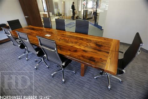 12′ Reclaimed Wood Boardroom Table For Etobicoke Company Blog