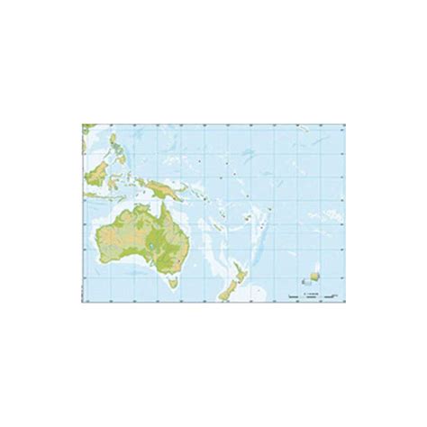 Pack 50 Mapas Mudos En Color FÍsico OceanÍa
