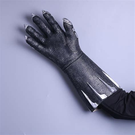 Black Panther Gloves 2018 Movie Cosplay Costume Prop Handmade Gloves