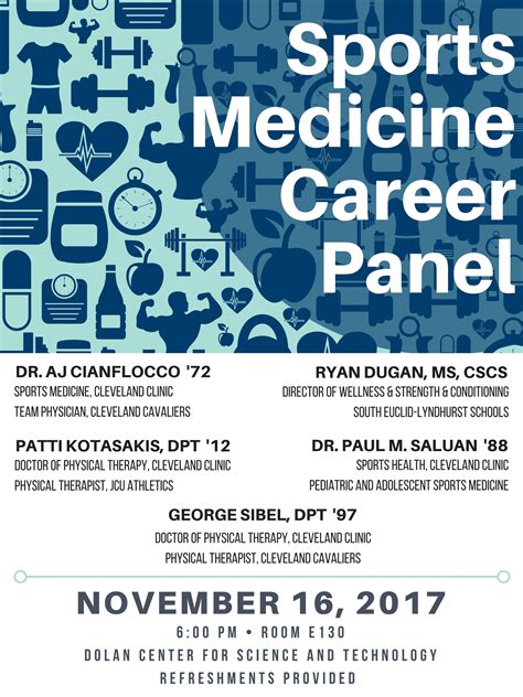 Professionals who work in allied health are generally very caring and compassionate people, with good communication (listening, speaking) skills and a high. Sports Medicine Career Panel - College of Arts & Sciences