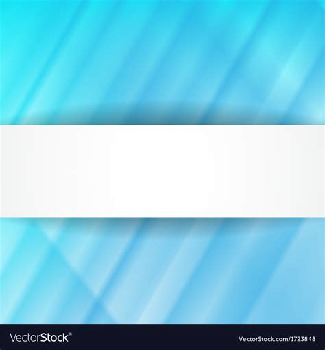 Blue Abstract Background With White Banner Vector Image