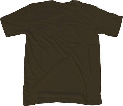 Brown T Shirt Mock Up Transparent Background Back Side View 21506669 Png