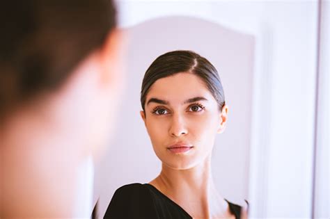Girl Looking Into Mirror Stock Photo Download Image Now Istock