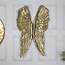 Pair Of Large Antique Gold Angel Wings  Windsor Browne