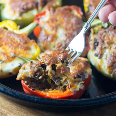 Lentil Mushroom Spinach Stuffed Peppers Half Your Plate