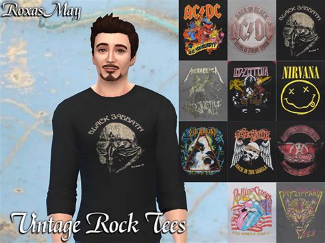 The Sims Resource Vintage Band Tees Get Together