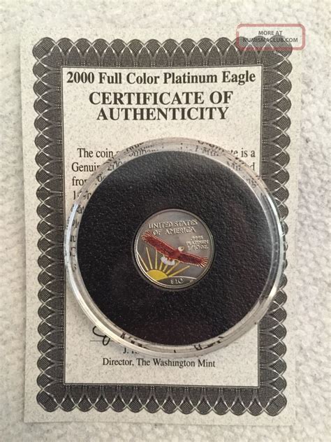 2000 110 Oz Platinum American Eagle Colorized