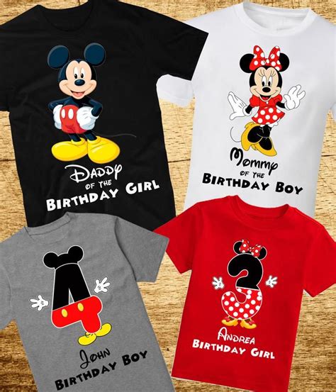 Mickey Mouse Shirt Mickey Mouse And Minnie Mouse Birthday Etsy In