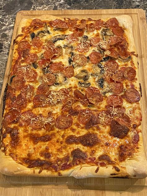 Homemade Sicilian Pizza Recipe Jim Cooks Food Good