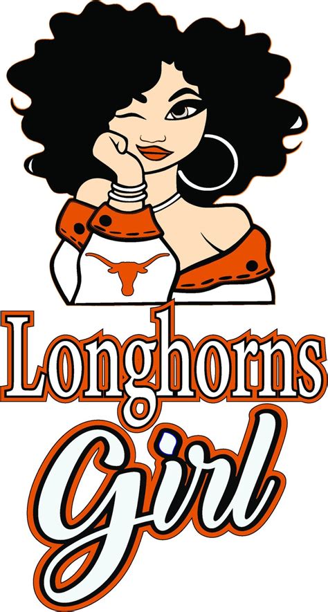 Texas Longhorns Girl Fan Digital Downloadable File Svg Etsy