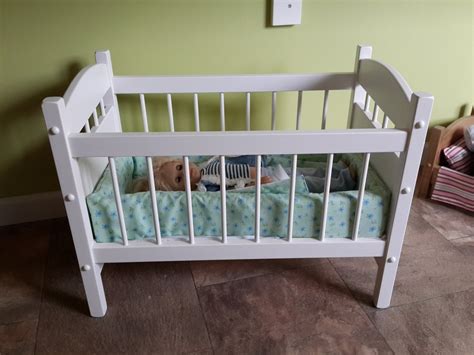 Reborn Baby Doll Crib Bed Wooden Toy Furniture By Rustictoybarn