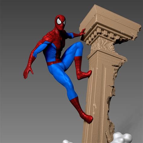 Download Stl Files Spiderman Statue Fan Art 3d Print ・ Cults