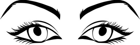 Womans Eyes Vector Illustration With Black White Style Free Vector In
