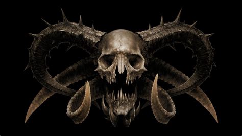 Demon Skull Wallpapers Top Free Demon Skull Backgrounds Wallpaperaccess