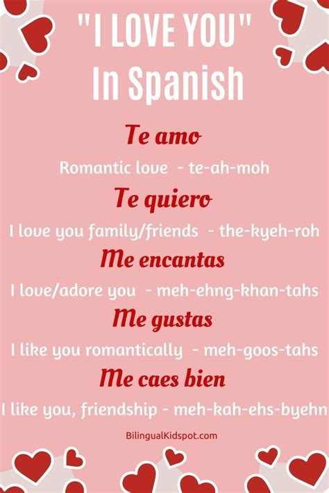How To Say “i Love You” In Spanish And Other Spanish Romantic Phrases Learning Spanish