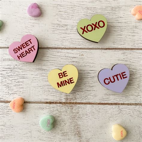 Conversation Heart Magnets 4 Pack Little Loon Co