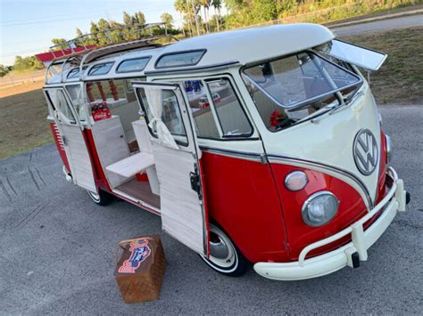 1964 Split Volkswagen Bus Camper Style With Vw Safari Windows And 23