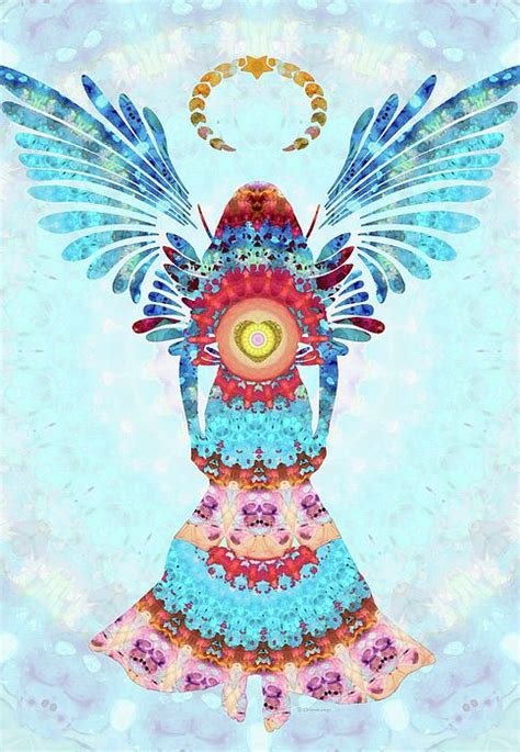 Loving Angel Spiritual Mandala Art Sharon Cummings By Sharon Cummings Mandala Art Angel
