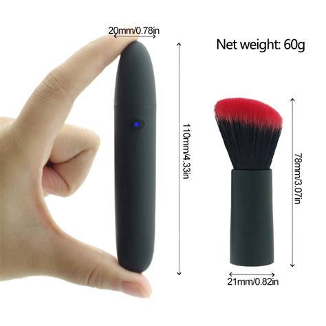 New Rechargeable 10 Modes Vibrating Makeup Brush Vibrator Women