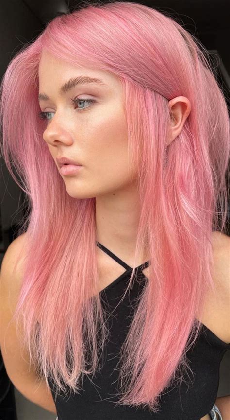 34 Pink Hair Colours That Gives Playful Vibe Pastel Pink Long Hair