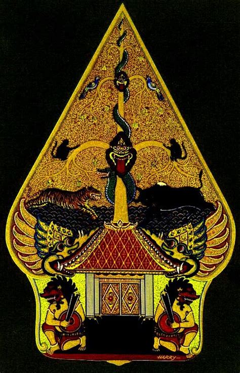 The gunungan (javanese mountain), also known as kayon or kayonan (from kayu, wood or tree) in bali, is a figure in the indonesian theatrical performance of wayang e.g. BLOG'en Home: Mengenal Kayon/Gunungan Dalam Pewayangan