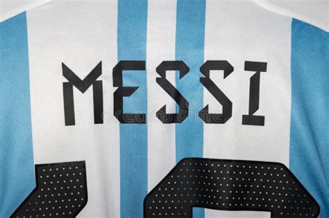 Lionel Messi Name On Argentina Football Kit For Messi Last Match