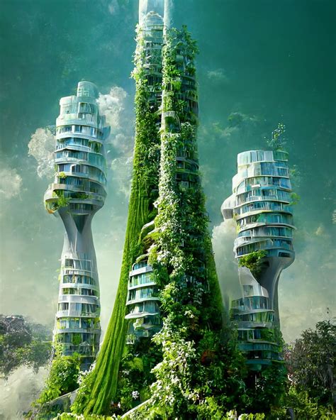 Ai Envisions Futuristic Sustainable City With Biophilic Skyscrapers