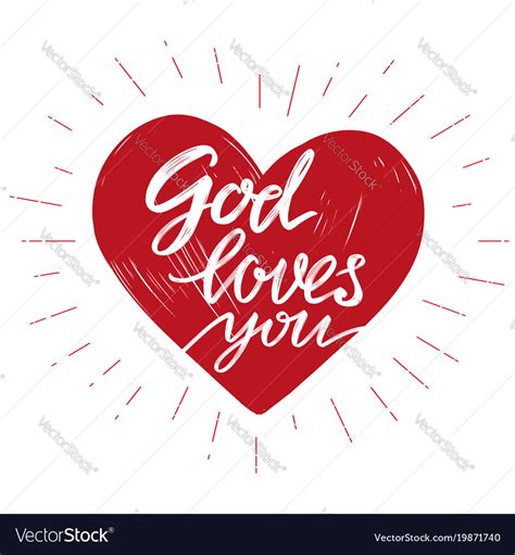 God Loves You Quote On Background The Royalty Free Vector
