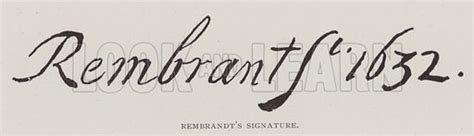 Rembrandts Signature Stock Image Look And Learn