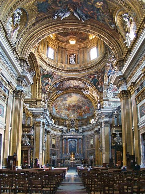 Nave And Main Alter Il Gesù Church Of The Jesuits Rome Italy