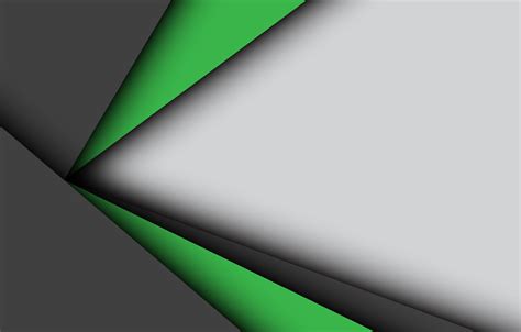 Wallpaper White Line Green Background Geometry