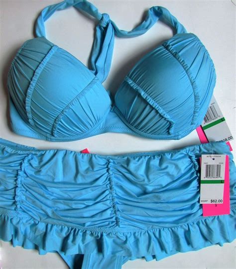 Betsey Johnson S Betsey Solid Bump M Up Top And Skirtini Solid Aqua