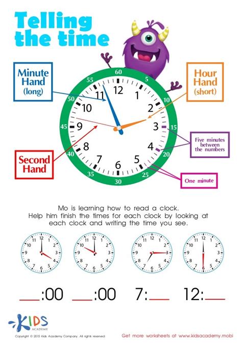 How To Teach A Child To Tell Time Worksheets