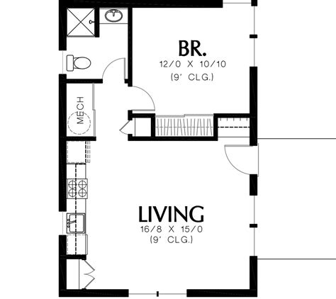 House Plan 2559 00677 Small Plan 600 Square Feet 1 Bedroom 1