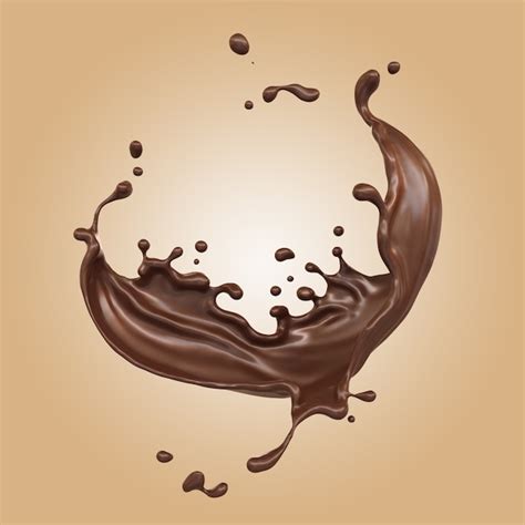 Premium Photo Chocolate Splash On Brown Background