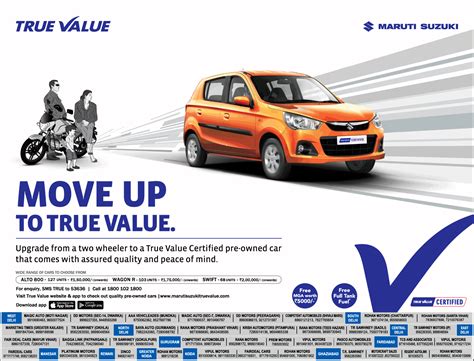 Maruti Suzuki True Value Move Up To True Value Ad Delhi Times Check