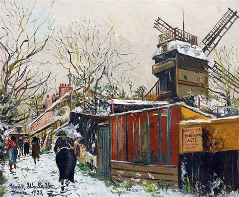 Moulin De La Galette Pod śniegiem Maurice Utrillo ️